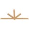 Ekena Millwork Kennewick Timber Gable Bracket, Western Red Cedar, 108"W x 54"H x 1 1/2"D x 5 1/2"F, 12/12 Pitch GBW108X54X0206KEN00SWR - alternate 5
